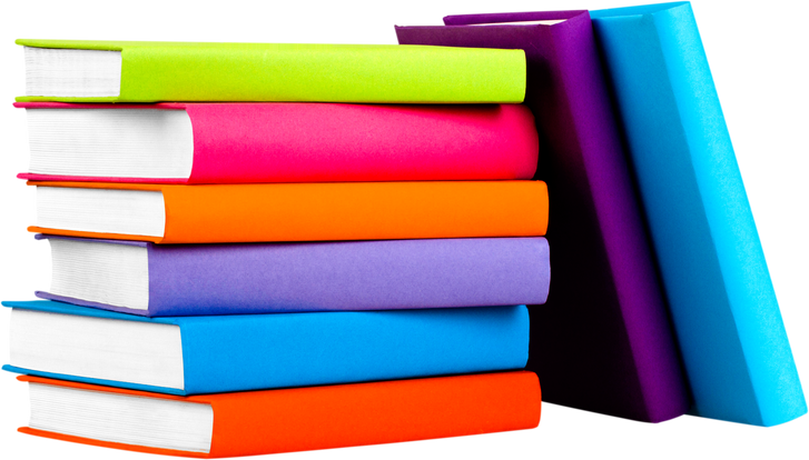 Stack of blank textbooks - isolated image