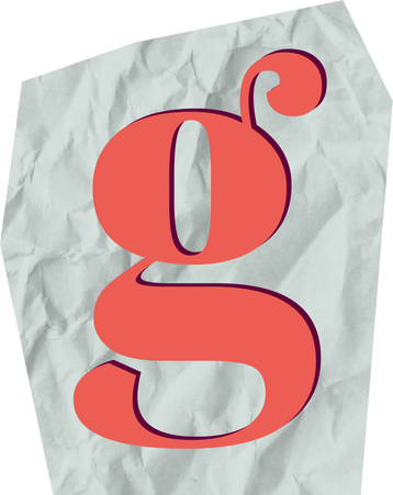 Paper Textured Magazine Cutout Letter G